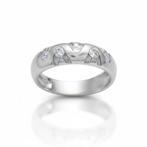 SORTIJA ORO BLANCO 18KL DIAMANTES