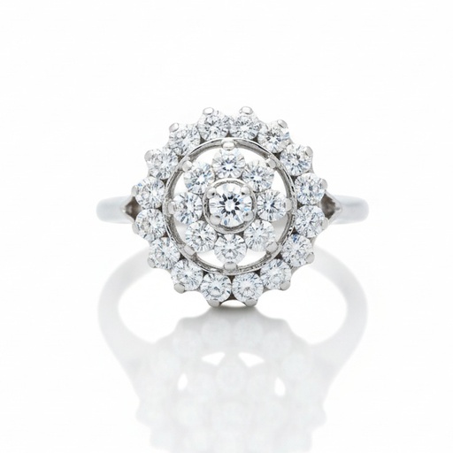 SORTIJA ORO BLANCO 18KL DIAMANTES