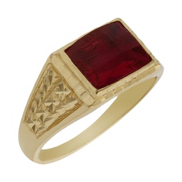 [SE145] SELLO ORO 18KL PIEDRA ROJA