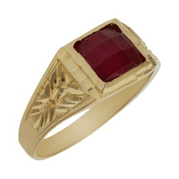 [SE147] SELLO ORO 18KL PIEDRA ROJA