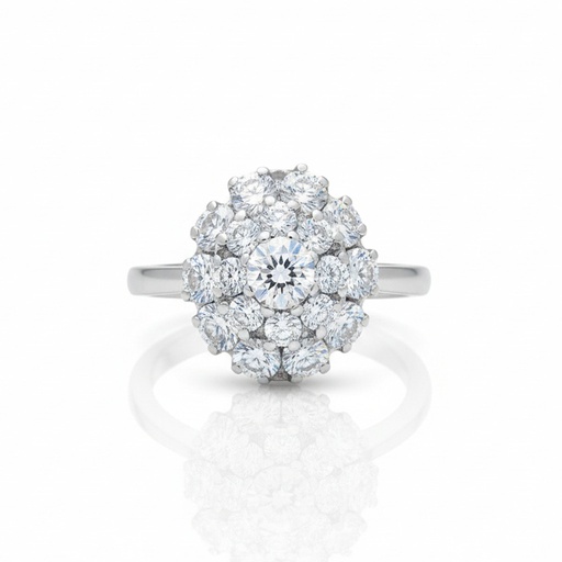 SORTIJA ORO BLANCO 18KL DIAMANTES