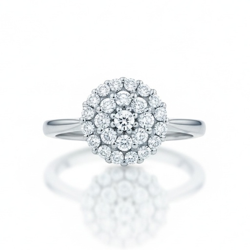 SORTIJA ORO BLANCO 18KL DIAMANTES