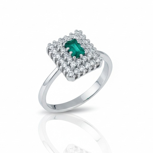 SORTIJA ORO BLANCO 18KL DIAMANTES