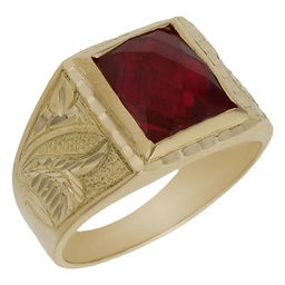 [SE152] SELLO ORO 18KL PIEDRA ROJA