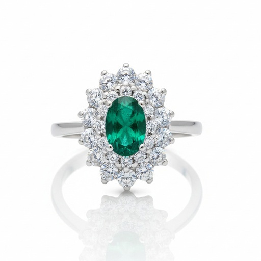 SORTIJA ORO BLANCO 18KL DIAMANTES 