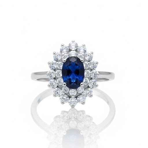 SORTIJA ORO BLANCO 18KL DIAMANTES 