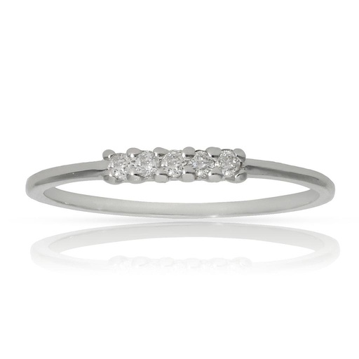 SORTIJA ORO BLANCO 18KL DIAMANTES - STOCK