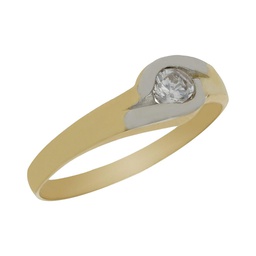[SO165] SOLITARIO BICOLOR ORO 18KL