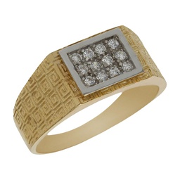 [SO1803] SOLITARIO BICOLOR ORO 18KL