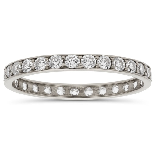 SORTIJA ORO BLANCO 18KL INFINITY CIRCONITAS - 2.50MM