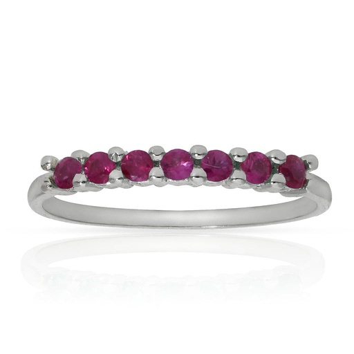 SORTIJA ORO BLANCO 18KL RUBIES FINOS