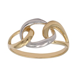 [S980] SORTIJA BICOLOR ORO 18KL