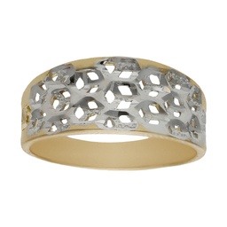 [S1064] SORTIJA BICOLOR ORO 18KL 