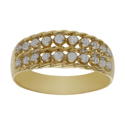 [S414] SORTIJA BICOLOR ORO 18KL 