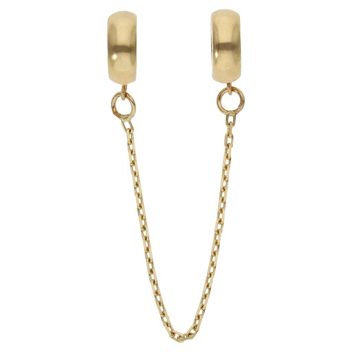STOPPERS + CADENA DE SEGURIDAD ORO 18KL 
