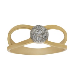 [S481] SORTIJA BICOLOR ORO 18KL CIRCONITAS