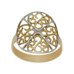 [S12] SORTIJA BICOLOR ORO 18KL CIRCULAR