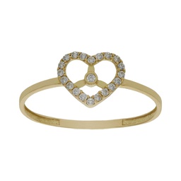 [S1031] SORTIJA CORAZON ORO 18KL CIRCONITAS
